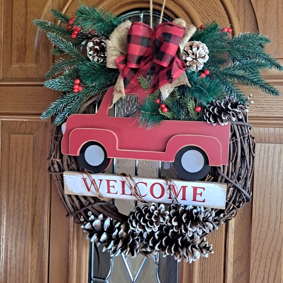 Other - Red Truck Christmas Wreath